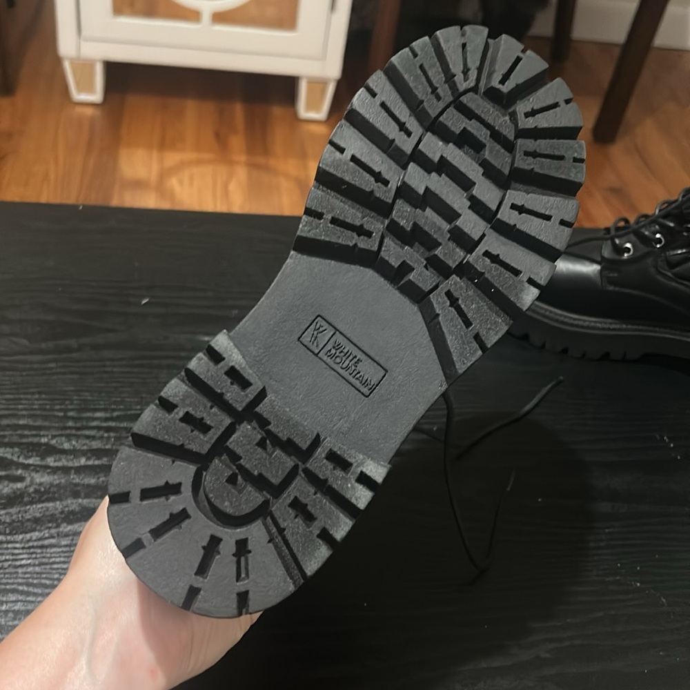 🆕White Mountain Leather Quilted Lace-Up Boots - Picture 5 of 5